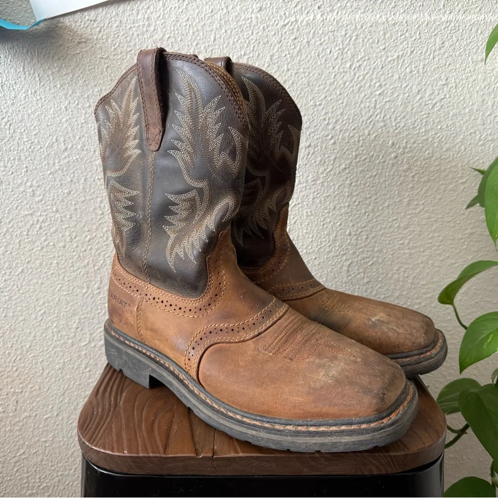 Artiat Men’s QuickDraw Square Toe Boots - Size 9.5D - Picture 1 of 10